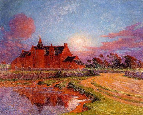 Moonlight over Kervaudu, unknow artist